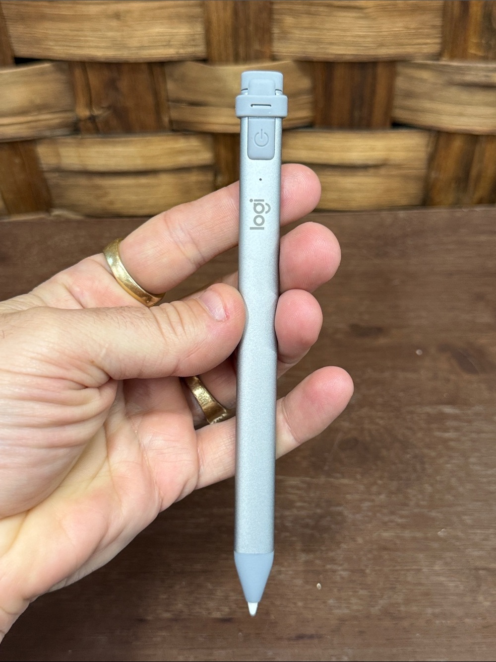 Logi Silver Stylus Pen - Slim Precision Touch